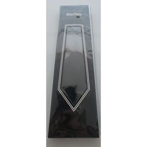 KissTies Black Paisley Slim Neck Tie -NWT